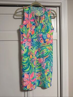 Lily Pulitzer Johana Cover Up In Neon Orchid Print
